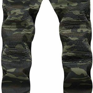 COPY - Men's Biker Zipper Deco Washed Slim Fit Jeans